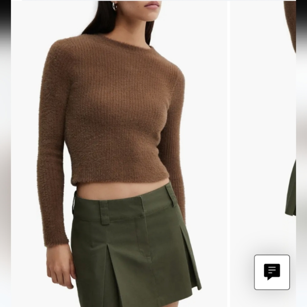 Mango Rib Crop Sweater